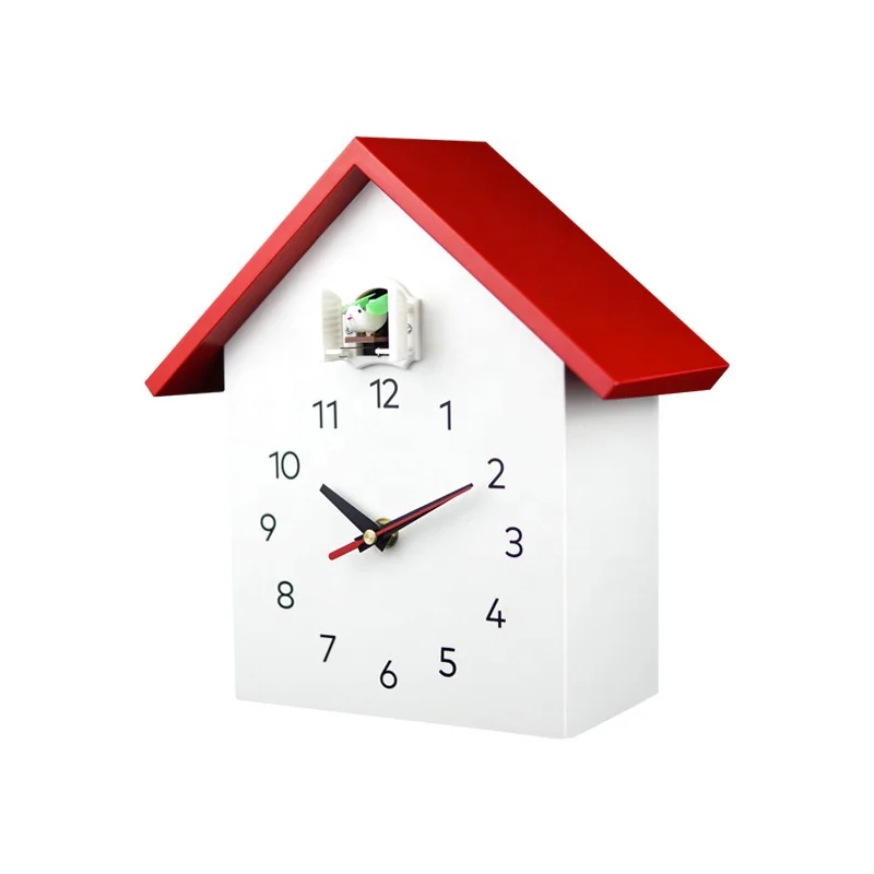 

Household ABS High Quality Quartz Cuckoo Clock, White / red