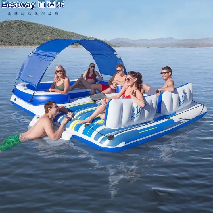 

2019 New Design Floating Large Inflatable Water Island For Sale