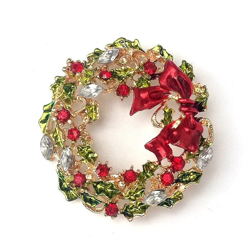 

Ziming Christmas Flower And Bow Brooch Color Garland Breastpin Festival Gift For Party And Costume Factory Wholesale, Multiple color