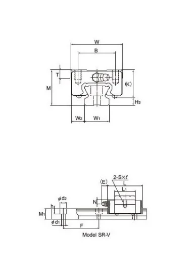 Used Details about    THK / SR15V / LM GUIDE 2Block 1pcs Rail Length:170mm 