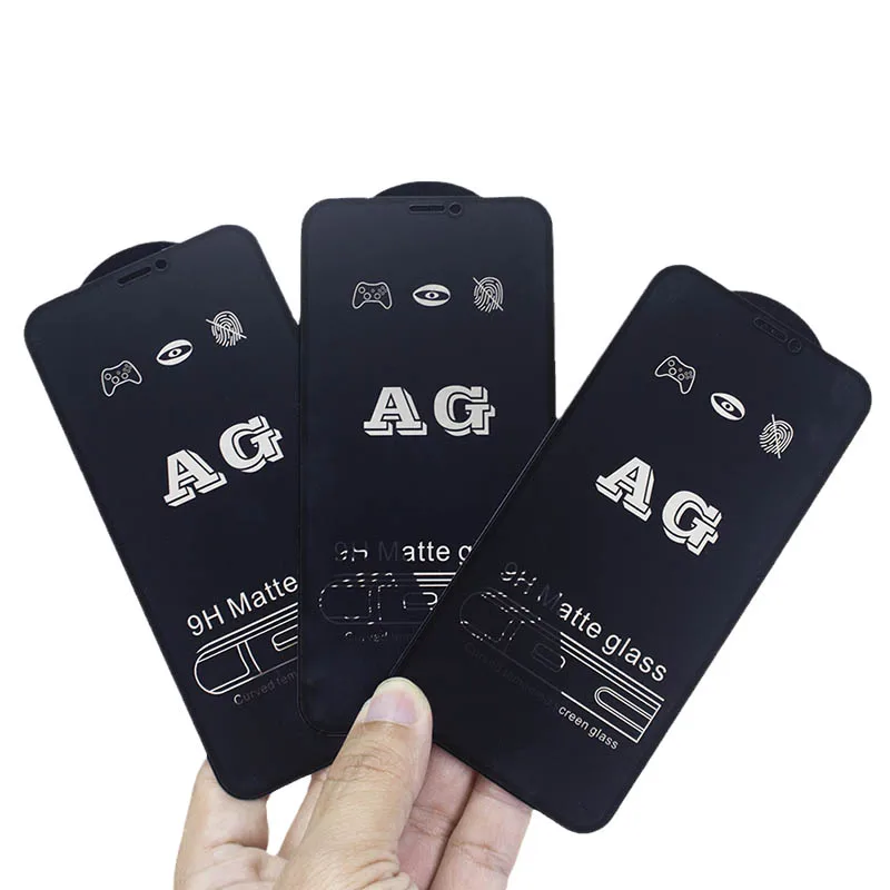 

Wholesale Full Cover Anti-glare AG Protective Film Tempered Glass Screen Protector For 6/7/8 X XS XR 11 12 13 mini pro MAX