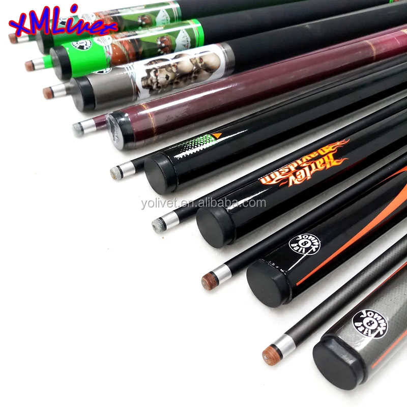 Xmlivet Colorful Carbon Snooker Cues 9.5mm Billiards Pool Cue Sticks