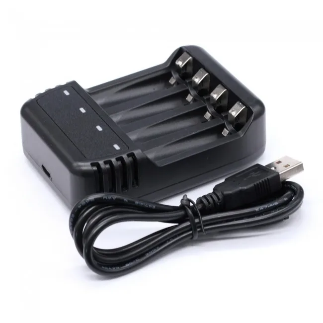 High Quality 4 bays Battery Charger Smart Intelligent Charger for AA AAA Ni-Mh, Ni-Cd Batteries, Black white
