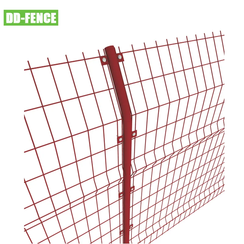 

Cheapest PVC coated Red /Green Color Edge Double Wire Mesh Fence For Garden School Residence Office Road Fence use