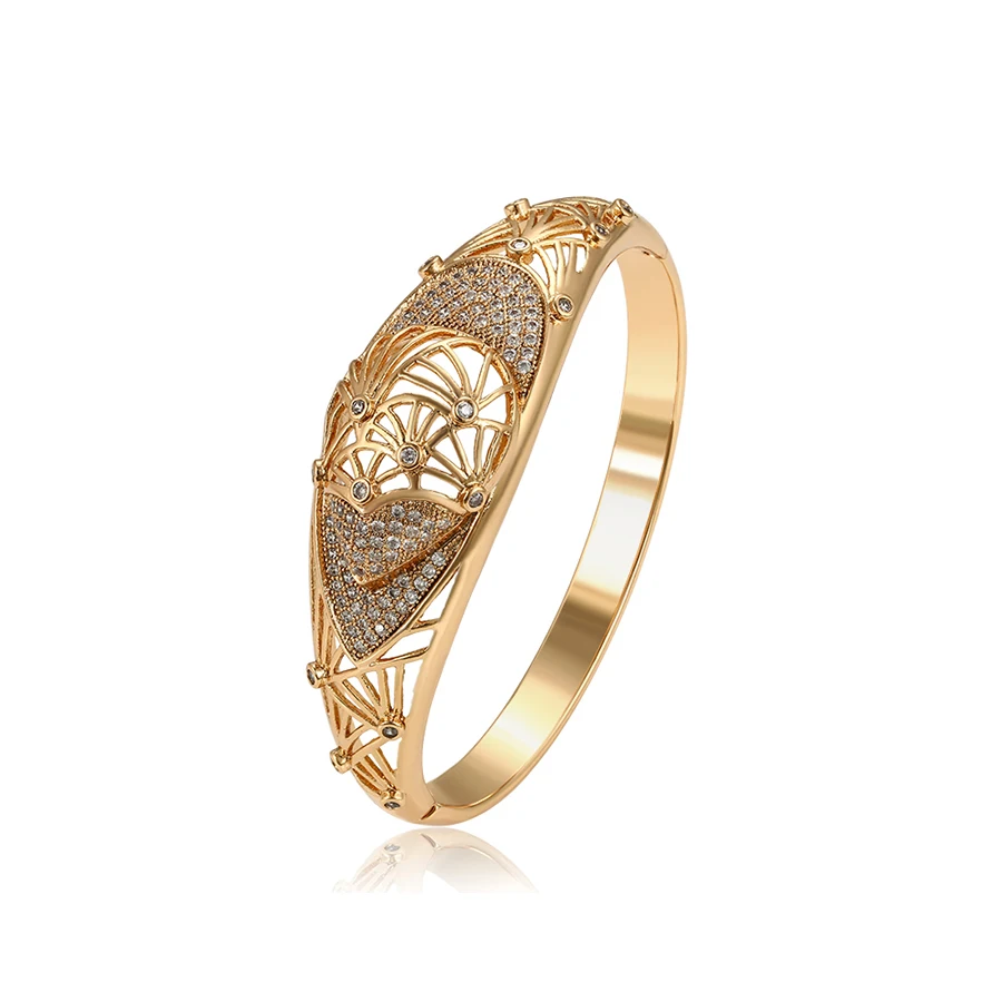 

A00363343 xuping copper alloy hollow stone bangle jewelry with gold plated