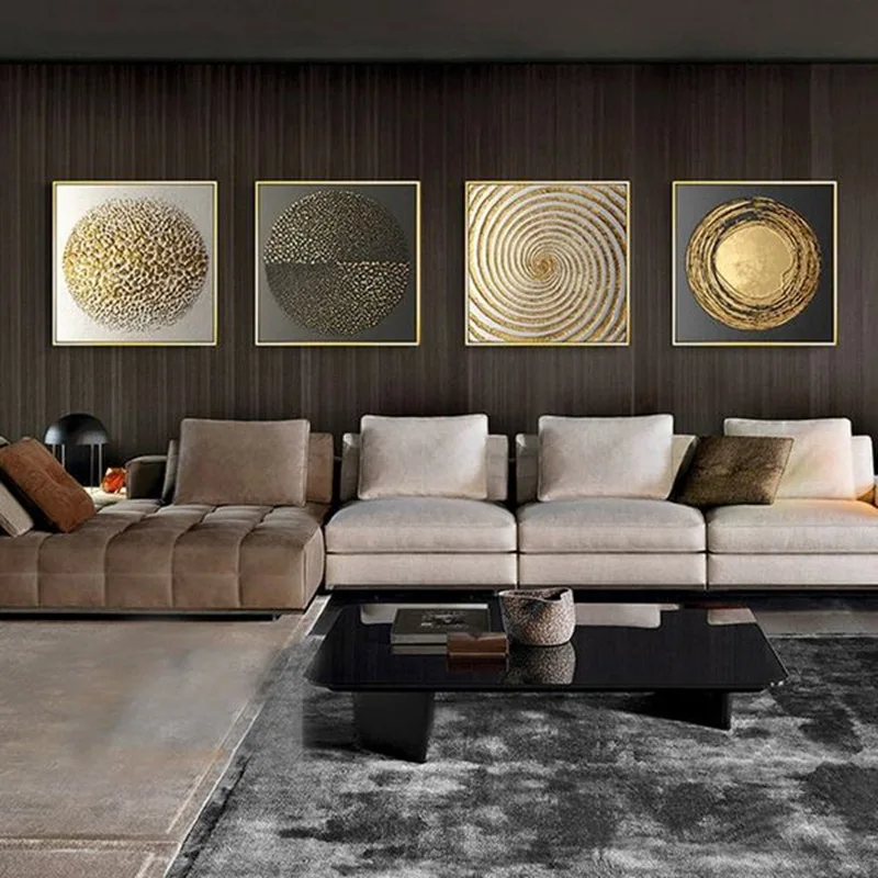 Abstract Gold Black Luxury Nordic Canvas Art Painting Home Decor Wall