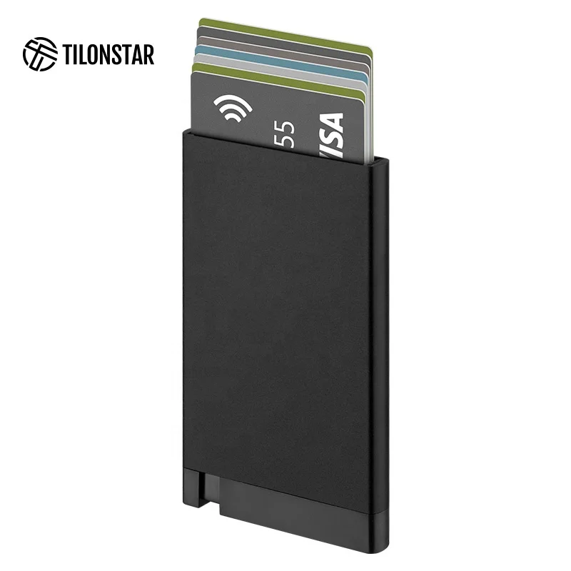 

Hot Sale Slide Aluminum Card Case Men Wallet Ultra Slim Card Holder Women Smart Wallets