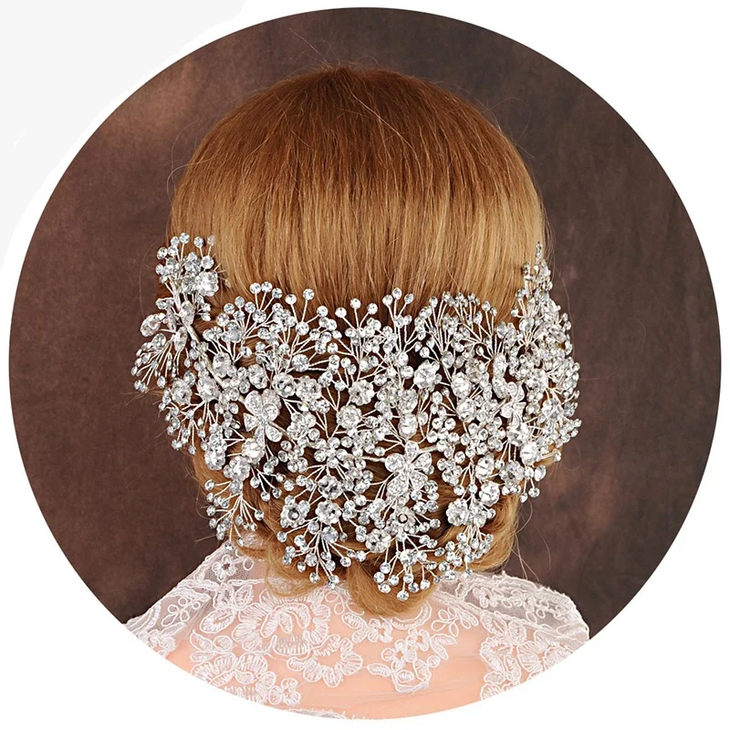 

Design Luxury Bridal headband handmade rhinestone tiara and crown wedding hair accessories