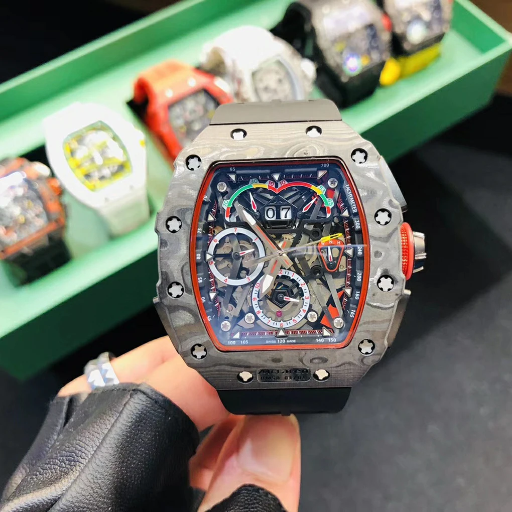 

RM50-03 carbon fiber case Japan imported movement waterproof F1 sport Mechanical watch