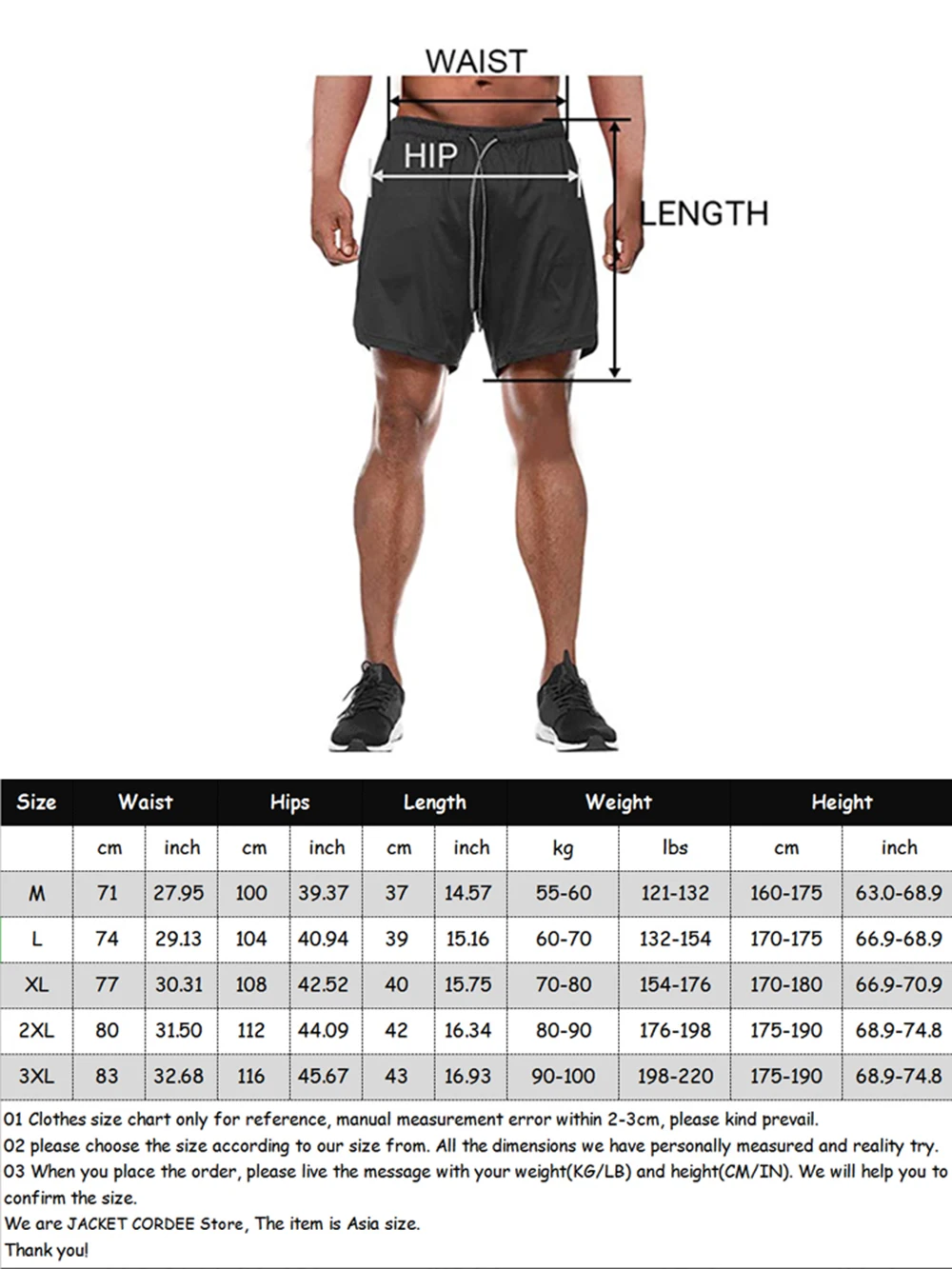 is gymshark shorts true to size chart