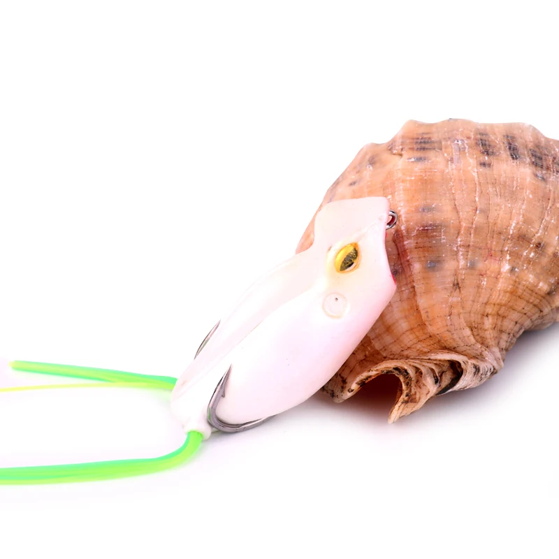 

Wobbler Jigging Fish Bait VIB Tackle propeller frog fishing lures hollow plastic handmade floating soft frog lure grub, Blue red green white black