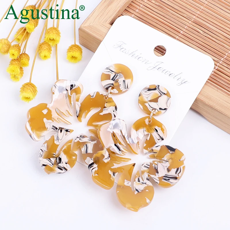 

Agustina New Style hot sale Big Women acrylic Bohemian Earring fashion Drop Earrings Jewelry, Colorful