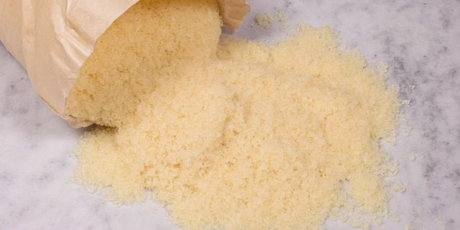 Bulk raw sugar stored in jars