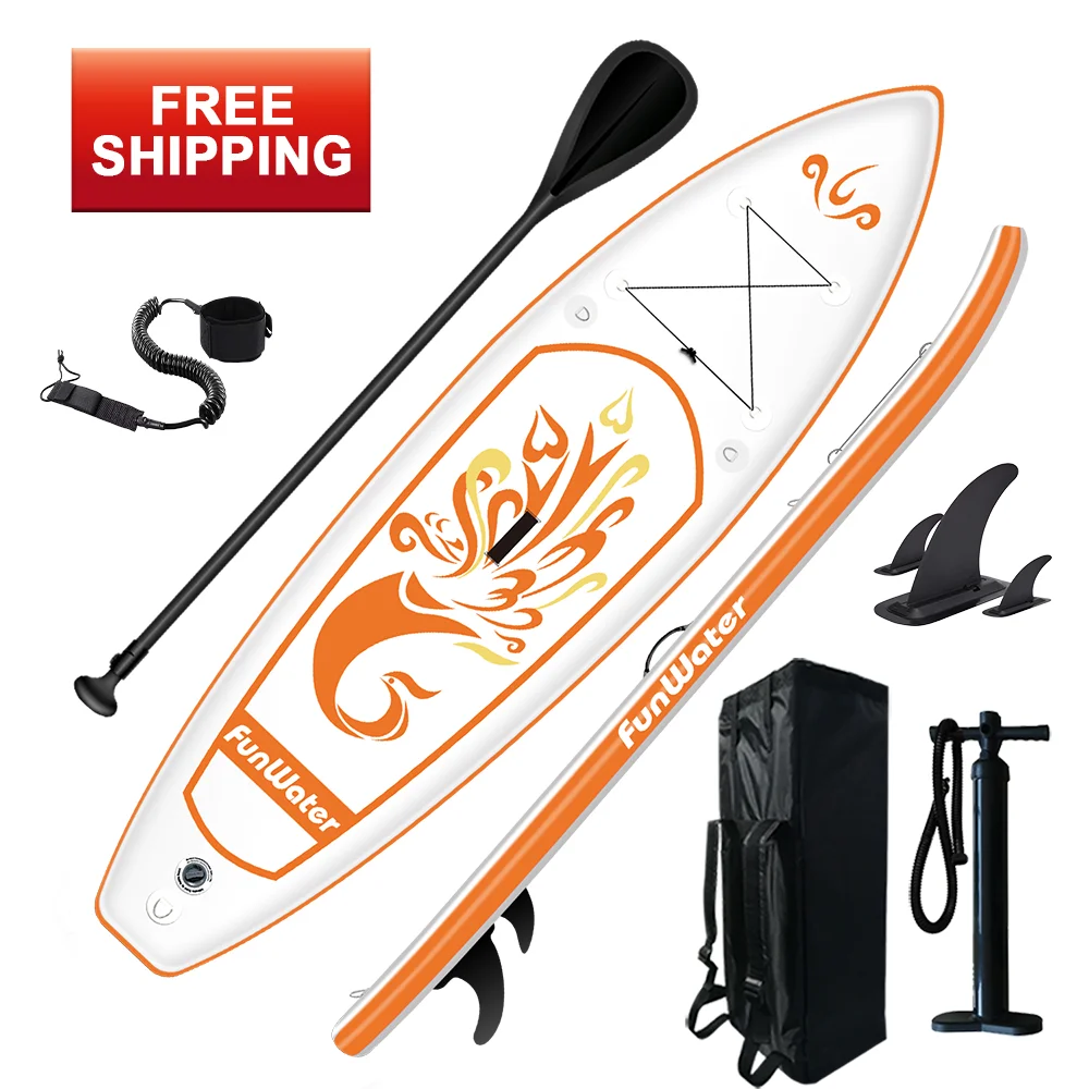 

FUNWATER Free Shipping Delivery Whitin 3-7 Days inflatable sup fishing inflatable board stand surfboard standup paddle board, Blue,orange