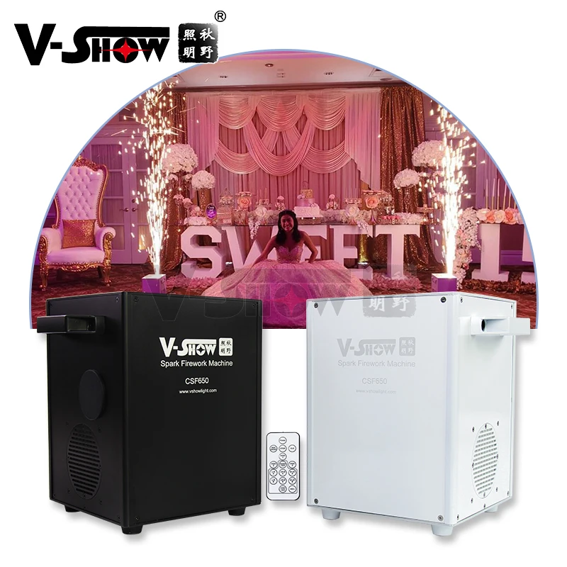 

V-Show shipping from USA warehouse 2pcs 650w cold fireworks Spark Machine DMX 512 Controlled Stage Effects spark machine