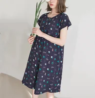 

Women print cotton short sleeve loose plus size nursing clothes pregnant maternity clothing maternity dress