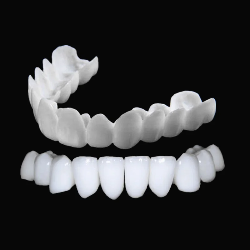 

High quality snap smile Customized Label Upper Lower False Teeth Cover Perfect Smile Veneers Comfort Fit Flex Denture Braces