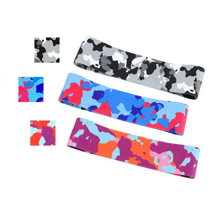 

Amazon Hot Sale Anti Slip Elastic Circle Hip Resistance Band Set of 3, Camouflage