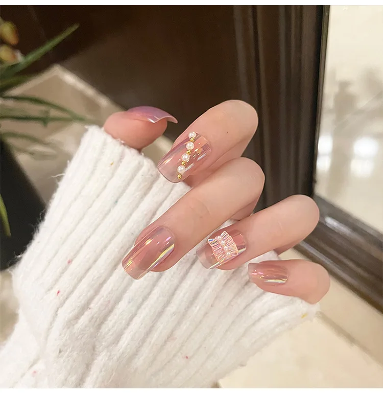 

Summer new style 2021 press on nails false nails french press on nails false