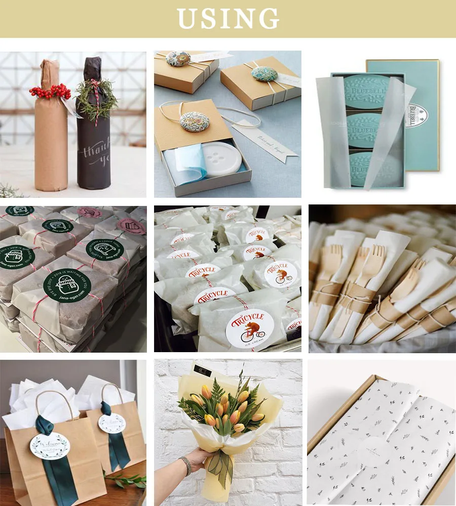 Custom Printed Logo Gift Wrapping Paper Clothing Tissue Paper Luxury