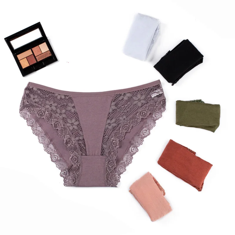 

Whole sale Classic Briefs Underpants Stretch-Lace Transparent Briefs For Women