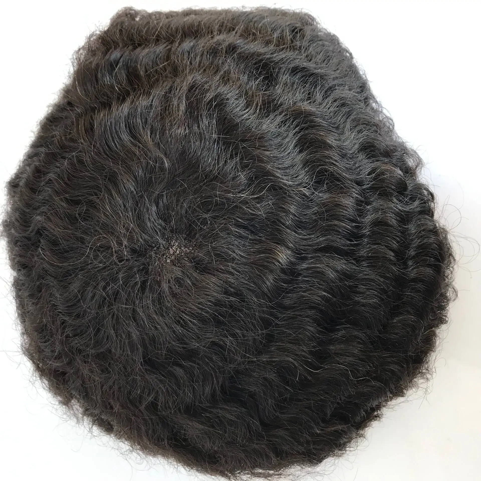 

10mm Wave Hair Toupee For Black Natural Human Hair Units For Men Full Lace Base Soft Lace Wig