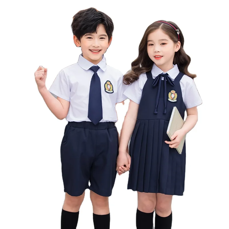 

New custom logo OEM black white kids uniforms school school uniform dressed, Picture color