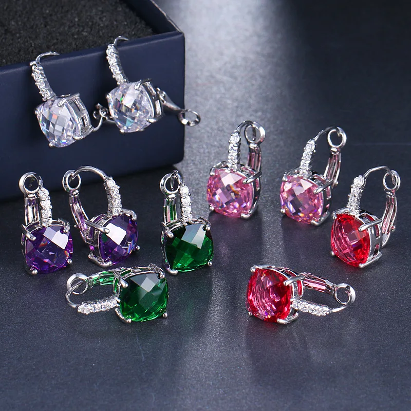 

AYE377 Top Quality Fashion Cubic Zircon Earrings Women Cubic Zircon Clip Earrings Jewelry, As photo