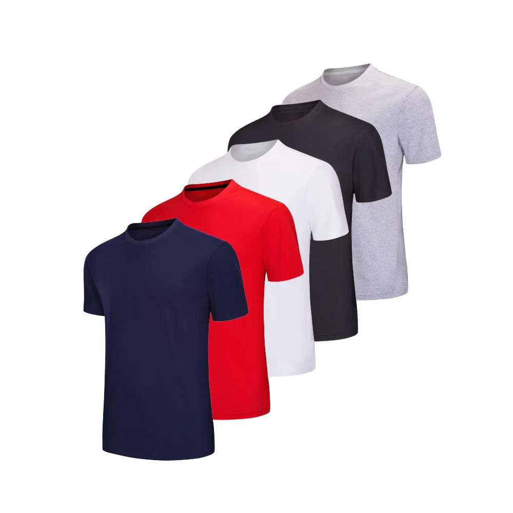 

Multi Color Apparel Stock Casual T-Shirt Short Sleeve Shirts Imprimante Tee Shirt Custom Logo Printing Plain T-Shirts For Men, Navy,white,red,black,gray