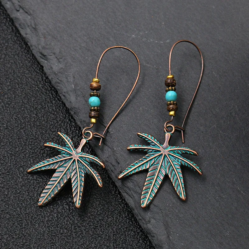 

6 Designs wings leaf Bohemian Vintage Drop Earrings National Style Alloy Statement Long Dangle Earrings for Women Girls