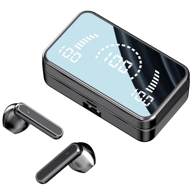 

Laudtec S20 TWS Earbuds With Mirror Case BT 5.1 Stereo Sports Headset Waterproof LED Display Earbuds With 2200mAh Powerbank