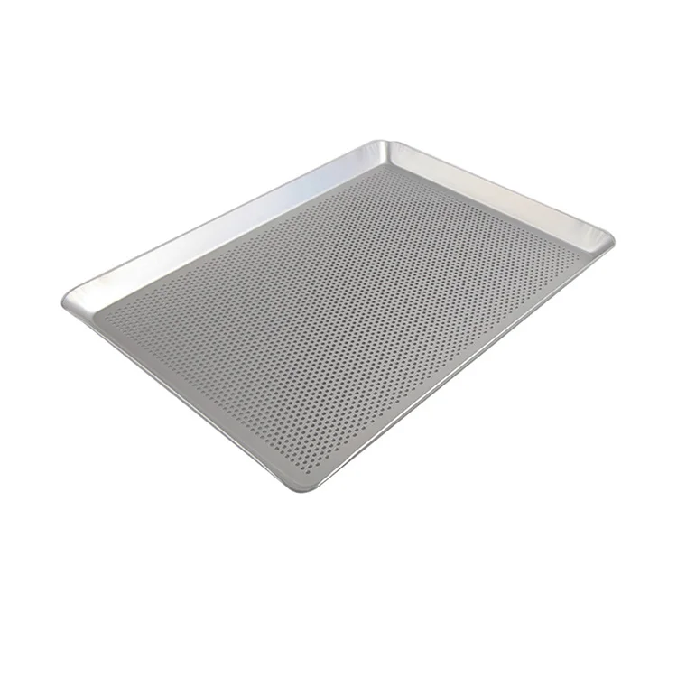 

Food grade stainless steel wire metal mesh Perforated oven baking tray / baking pan / baking sheet, Silver