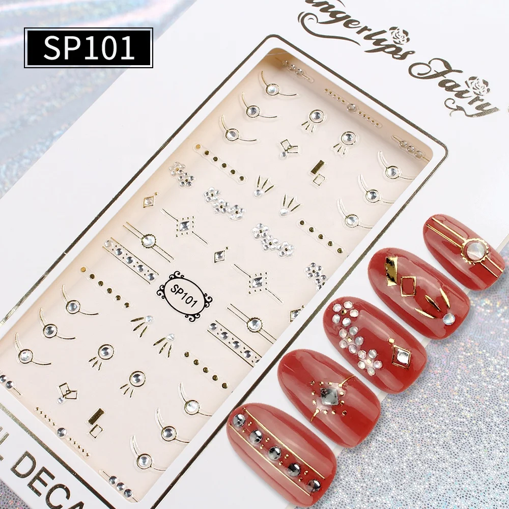 

Nail design sticker diy nail art wraps press on fake nails decals