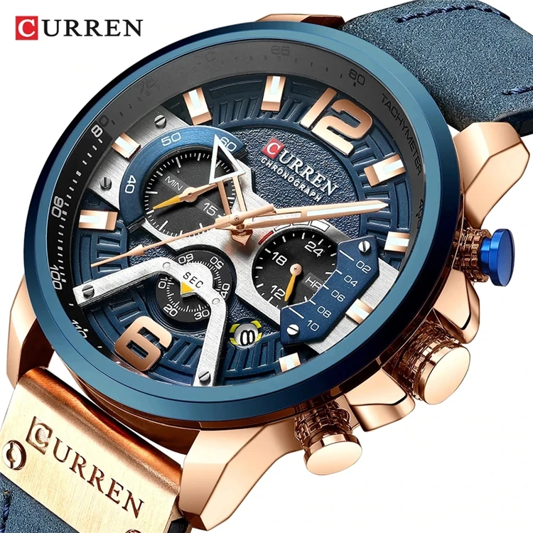 

Watches Men reloj curren 8329 New Brand Sport Watches Men's Quartz Clock Military Waterproof Wrist Watch relogio masculino