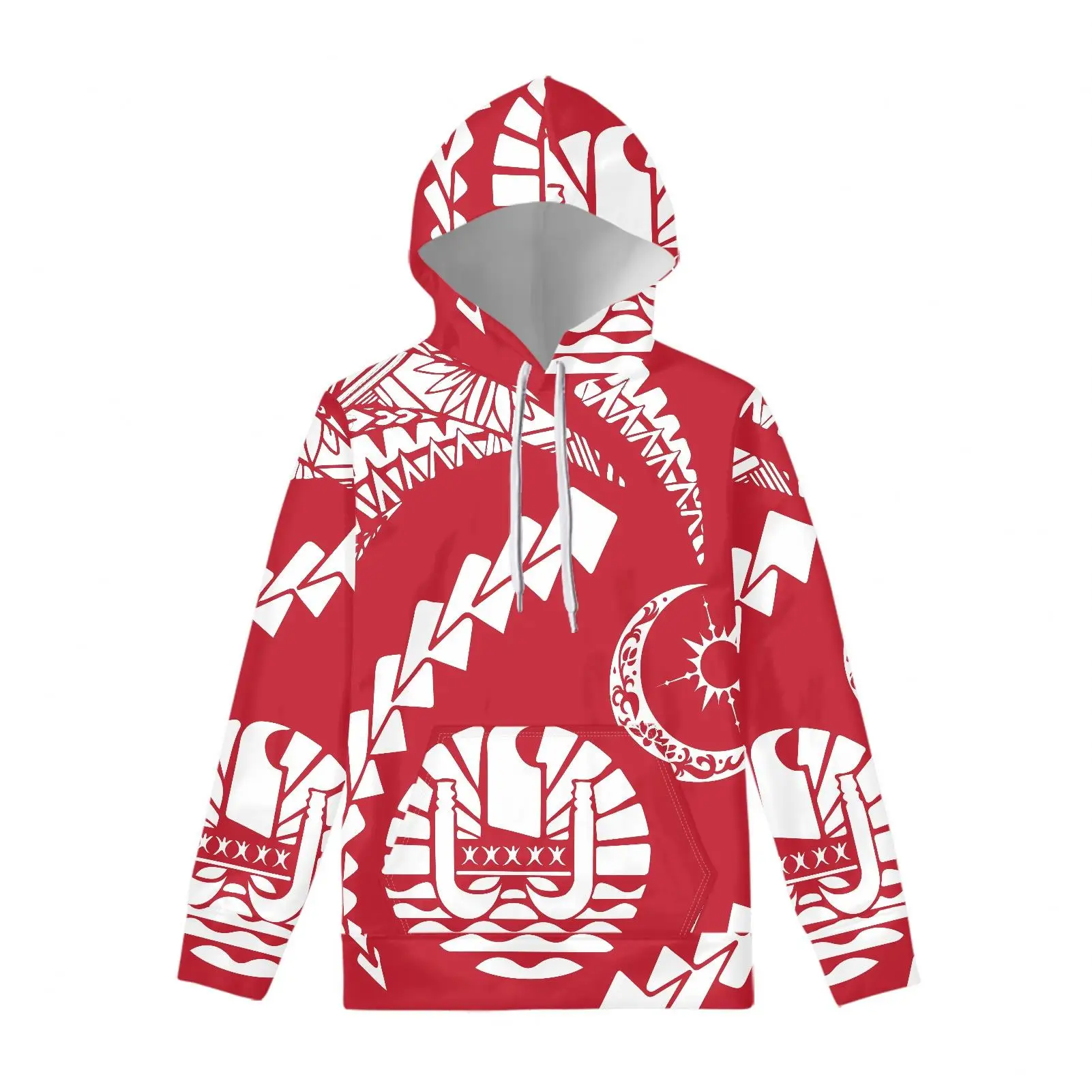 

Custom Design High Quality Fear Of God Hoodie Blank Polynesia Nude Hoodies, Red