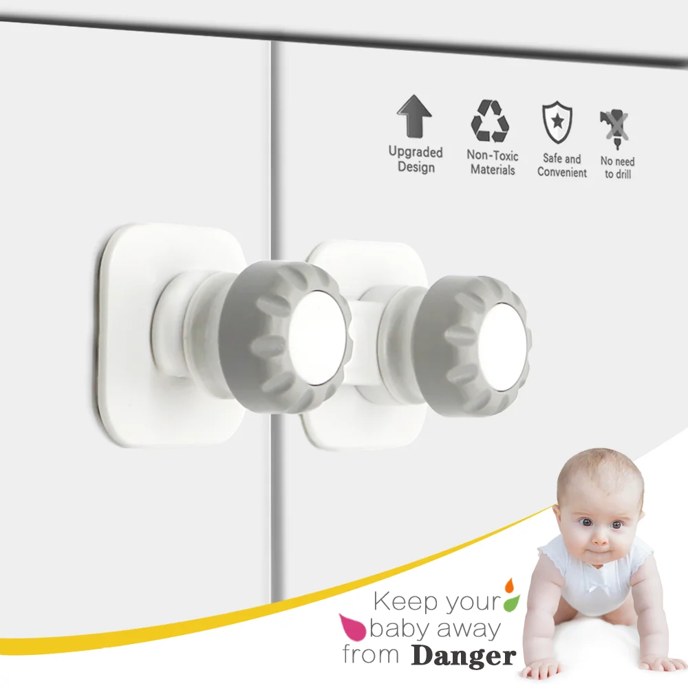 

Baby Cobert Locks Cabinet Locks Baby Proofing Child Safety Cabinet, White+grey or customized