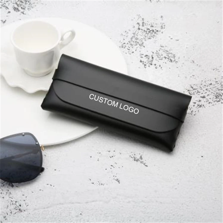 

Custom Logo New Portable Sunglasses Case Fashion Brand Black White Handmade PU Leather Sunglasses Case for Sunglasses Protection