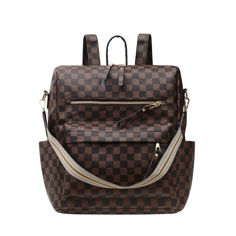 

2021 Hot Sale Personalized Brown Leather Shoulder Bags For Woman Designer Inspired Girl Backpack