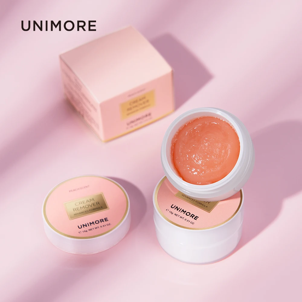 

Unimore Japan best removers hair eyelash glue remover private label peach cream frontal tweezer lash glue and lash glue remover, Pink