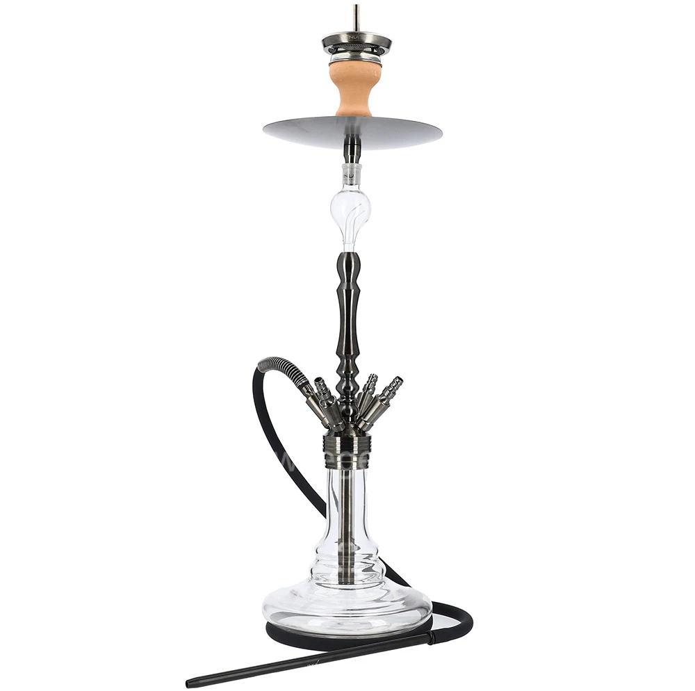 

Classic design Shisha Good Quality Hookah Wholesale Good for Travel/Party Acrylic Glass GIFT OEM ODM accepted, Silver+black