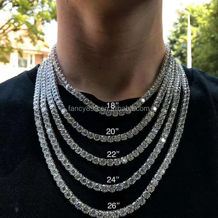 4mm Width 18k Gold Jewelry Finish Iced 