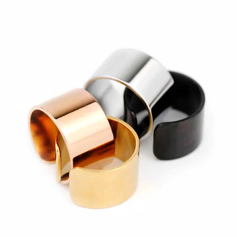 

12mm Width Fashion Trend 2020 Jewelry Men New Design DIY LOGO Custom Stainless Steel Laserable Blank Finger Ring For Man, Gold,silver,black,rose gold