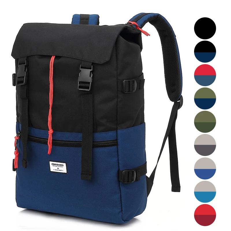 

Casual Large Capacity Trekking Camping Travelling Mountain Bike Backpack Bag for 15.6" Laptop, Black+grey/blue/red as pictures or customized colors