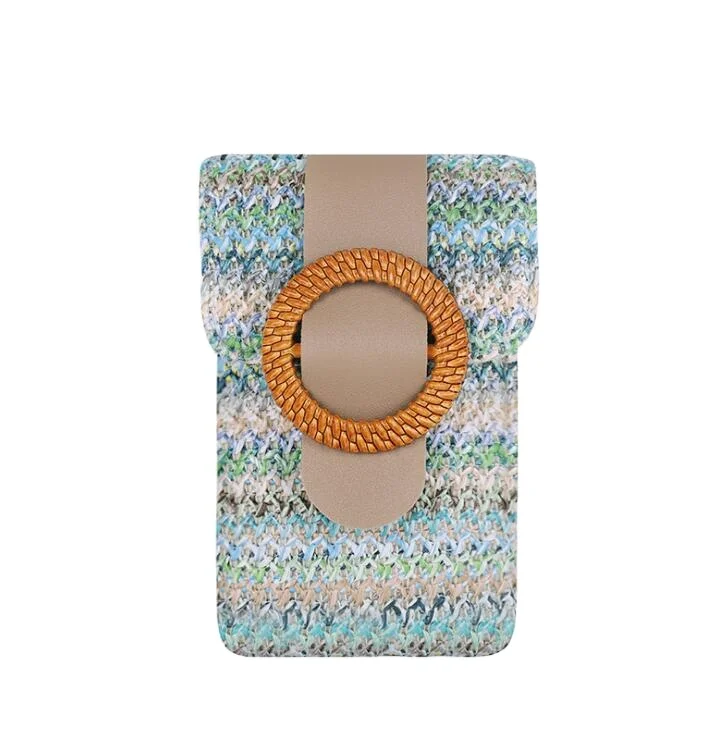 

Handmade Lady fashion rattan bag straw phone bag clutch bag for girl