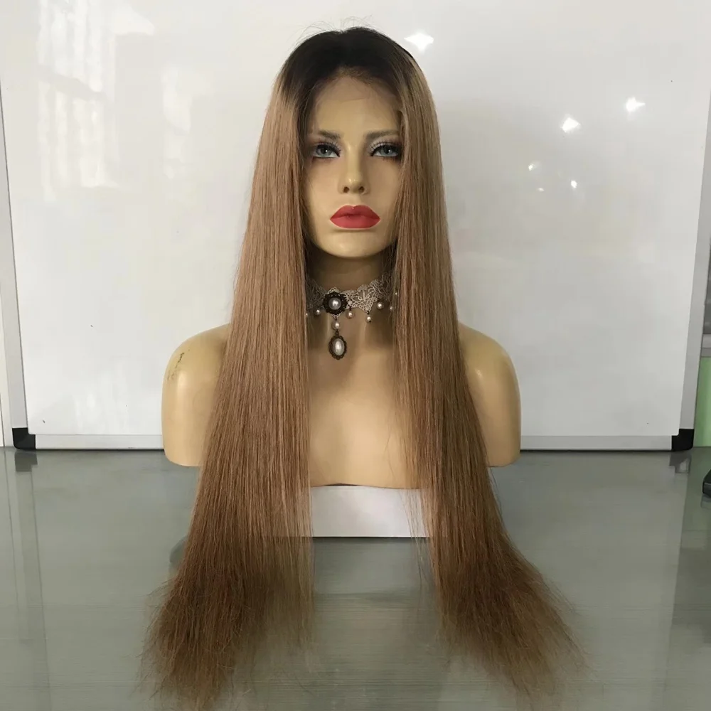

Amara Fast delivery brown lace full lace human hair wig in stock