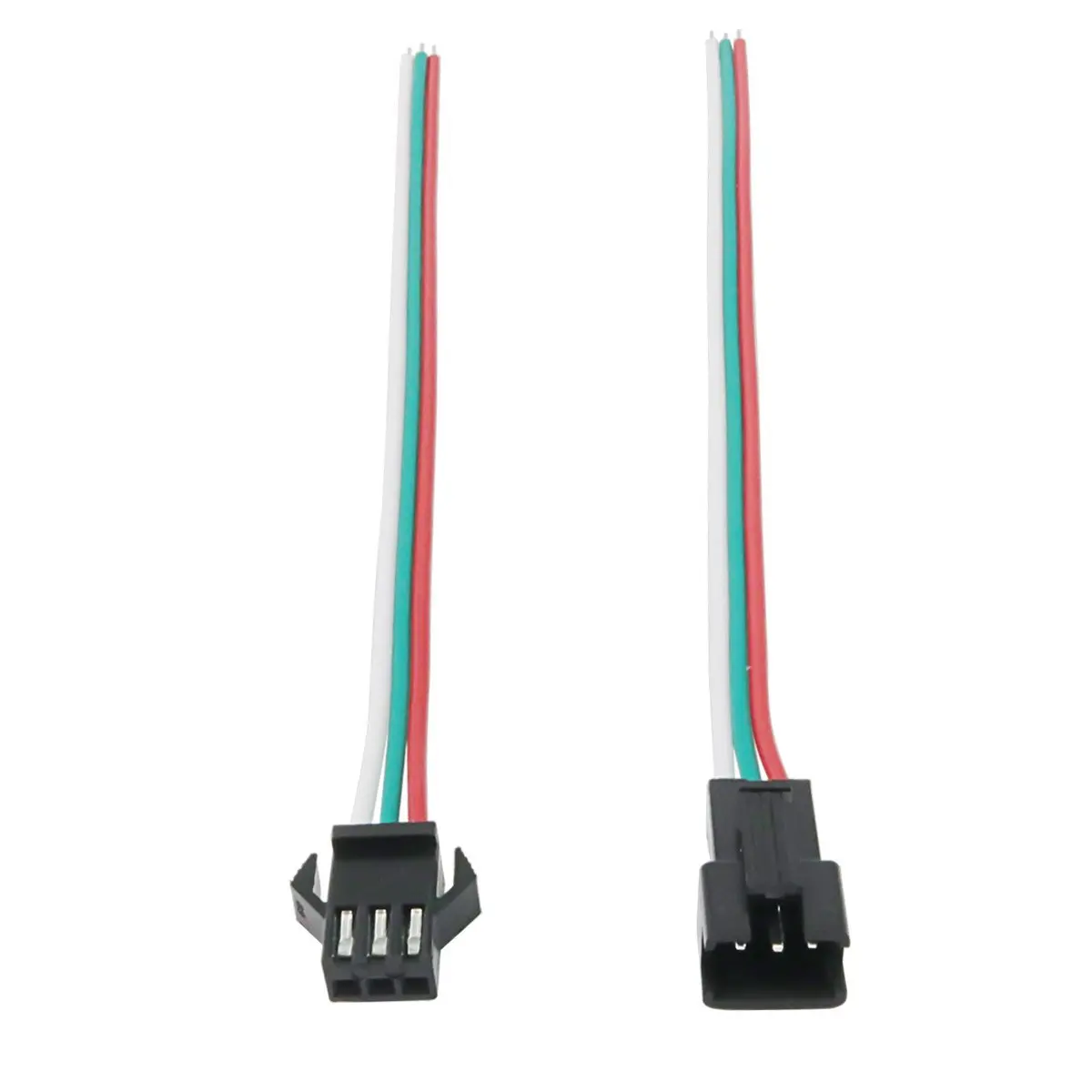 2 3 4 5 Pin SM Male & Female JST Connector 3pins Red Green White Wire Connector Cable