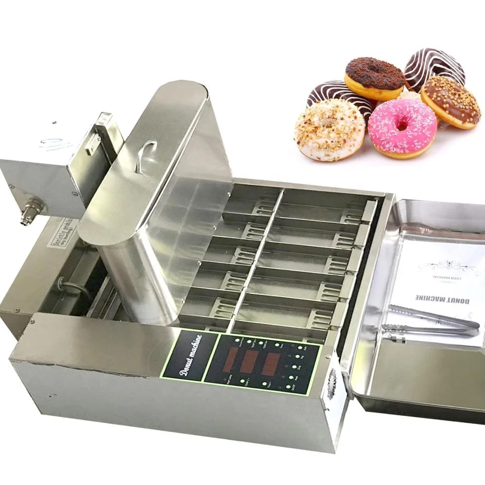 

Free shipping sent fedex High yield 2700 pcs/hour Automatic 6 Rows Mini doughnut machine Donuts Maker Donut fryer
