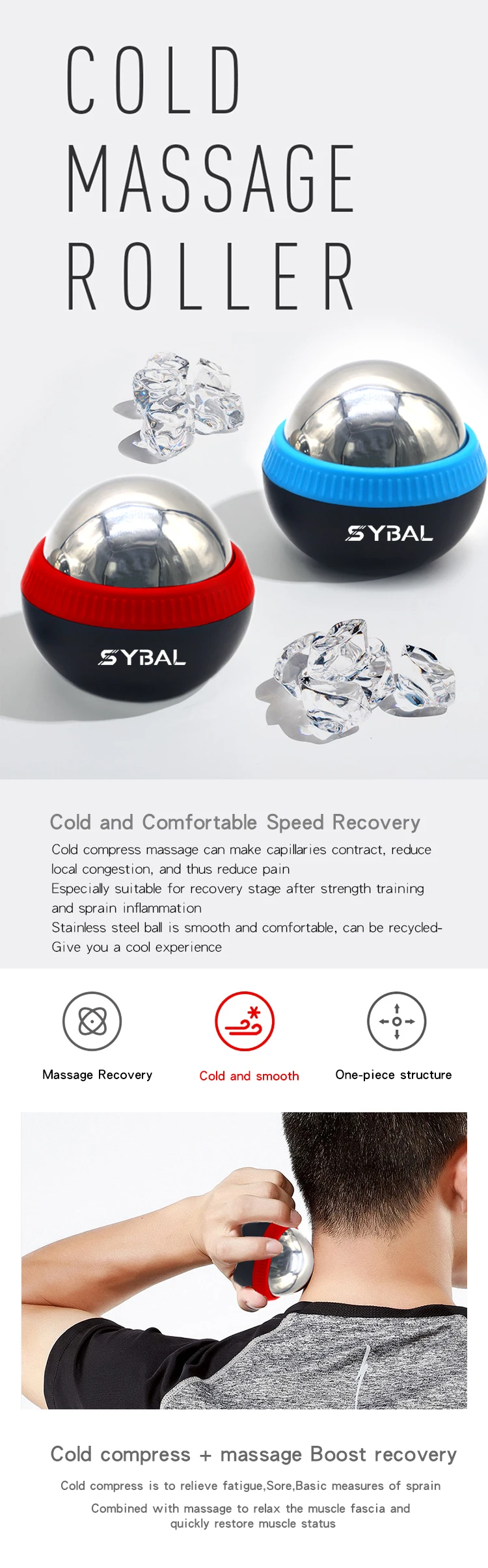 Cryo Massage Ball 2020 Stainless Steel Oem Ice Cold Ball Face Massager