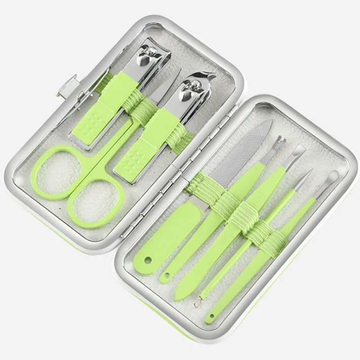 

Apple Green 8/12/16 Pieces Stainless Steel Nail Clippers Manicure Cutter Nipper Fingernail Toenail Trimmer Care Tool