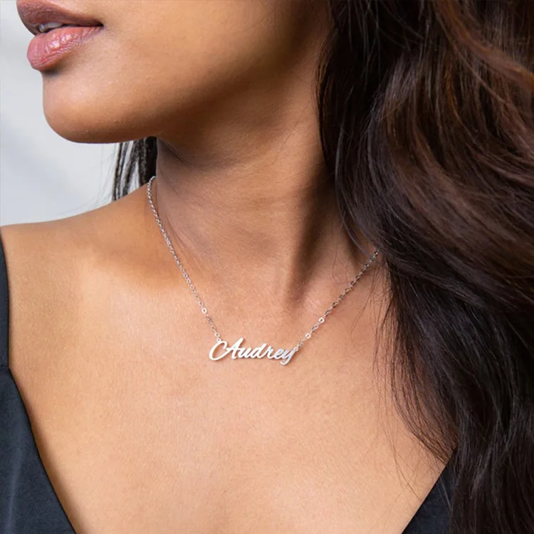 Pendant Charms Name Long Necklaces 